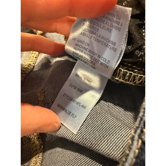 Articles of Society Dark Wash Skinny Jeans Raw Frayed Hem 24 Inseam - Picture 12 of 15